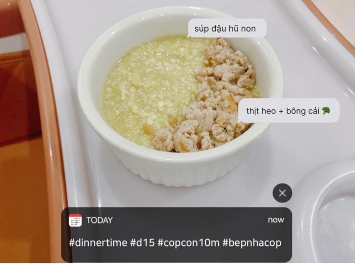 Súp đậu hũ non thịt heo súp lơ 🍲