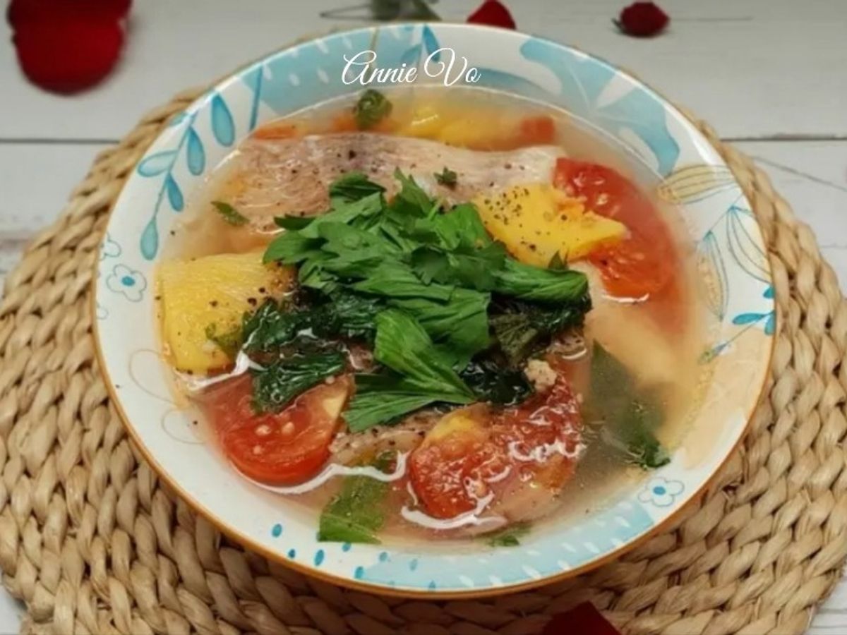 Canh cá diêu hồng nấu ngót
