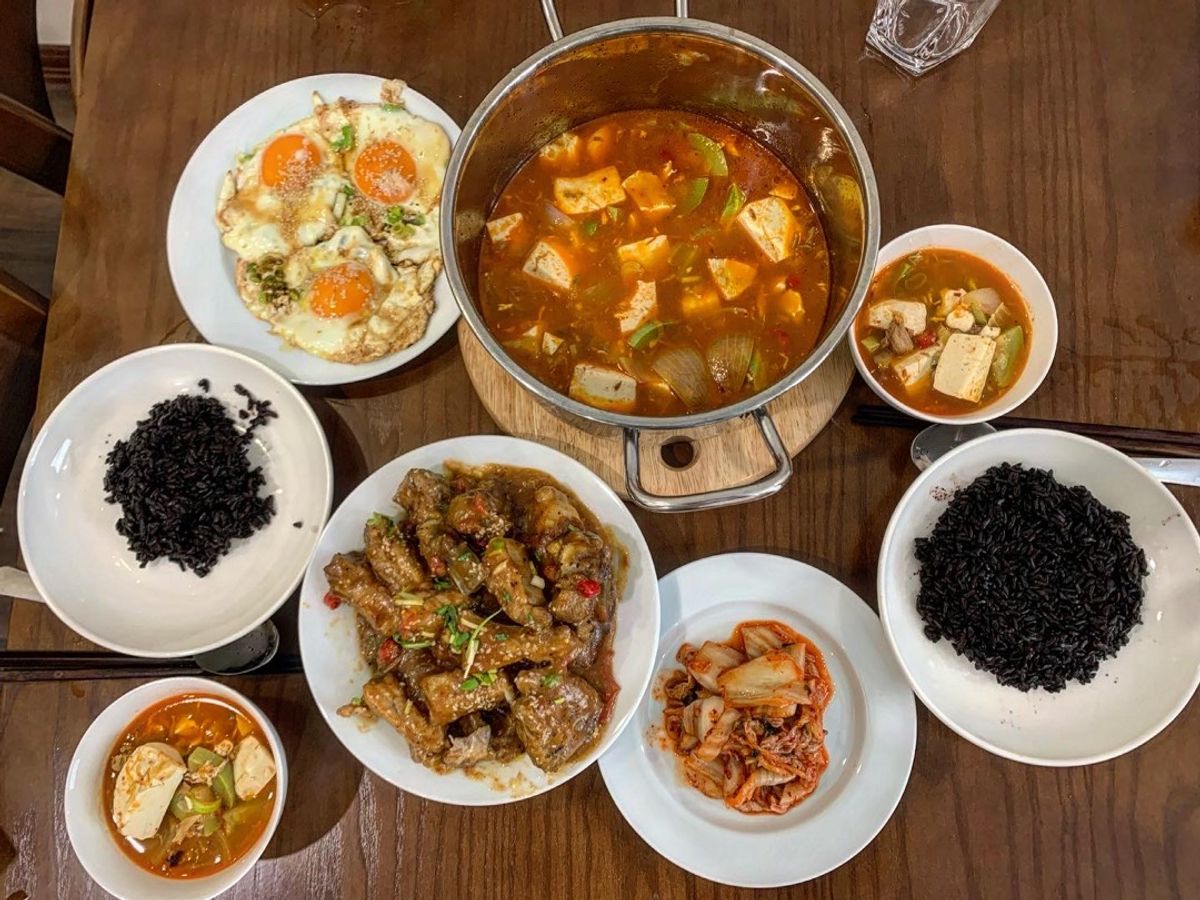 고추참치 순두부찌개- Canh đậu hũ non cá ngừ cay