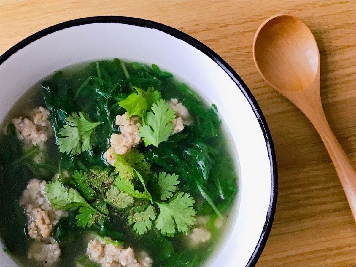 Canh Cải Rocket Thịt Băm