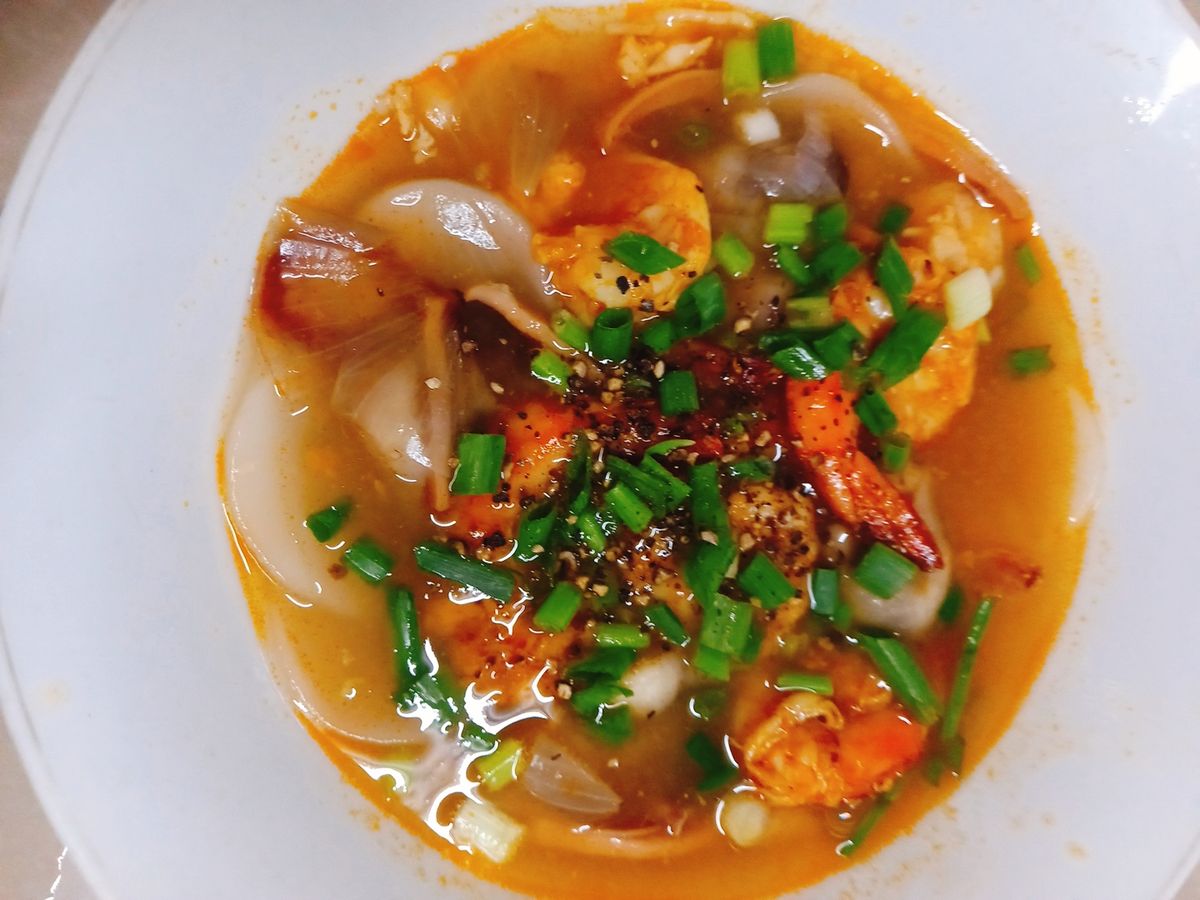 Canh bánh phồng tôm