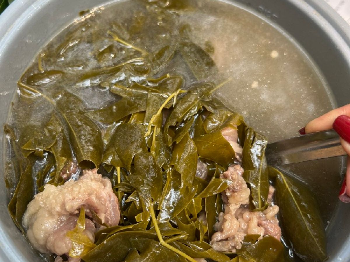 Canh vón vén nấu gân bò