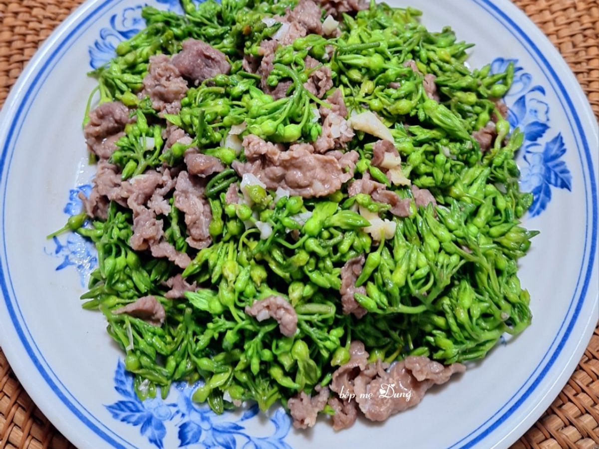 Bông thiên lý xào thịt bò