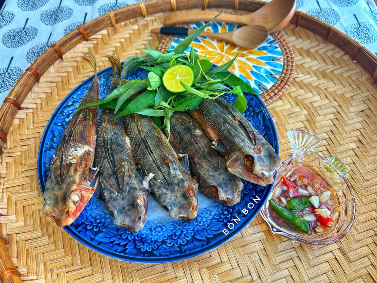 Cá Tắc Kè nướng mọi