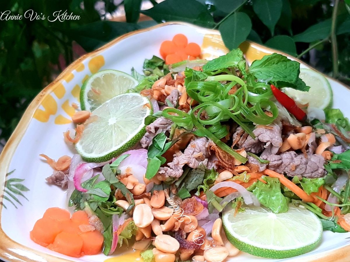 MÓN CAMPUCHIA: GỎI BÒ TÁI CHANH KHMER 🇰🇭