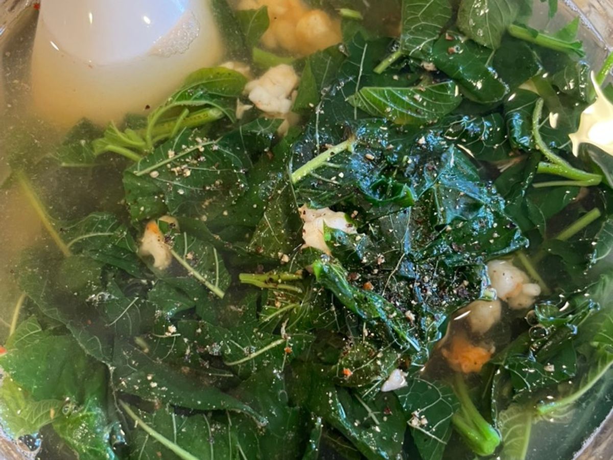 Canh rau dền nấu tôm