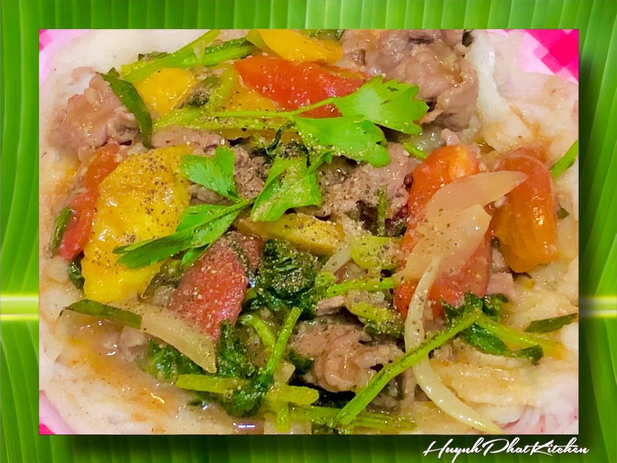 Phở Áp Chảo Thịt Bò Xào