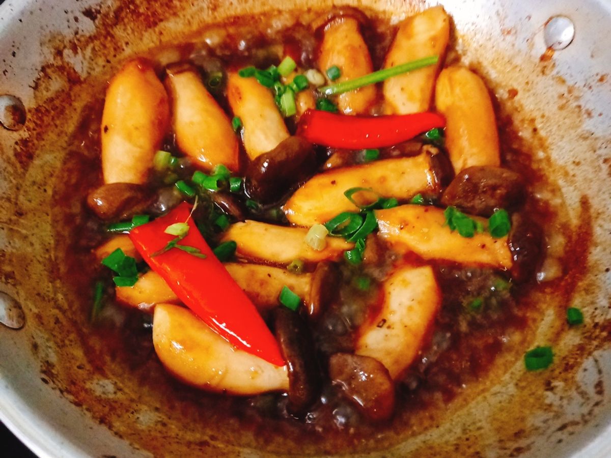 Nấm đùi gà kho tiêu