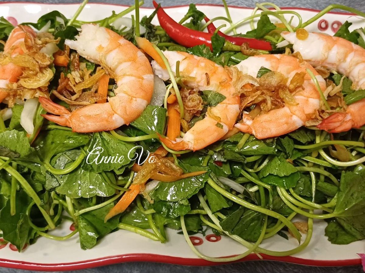 Gỏi tôm rau má