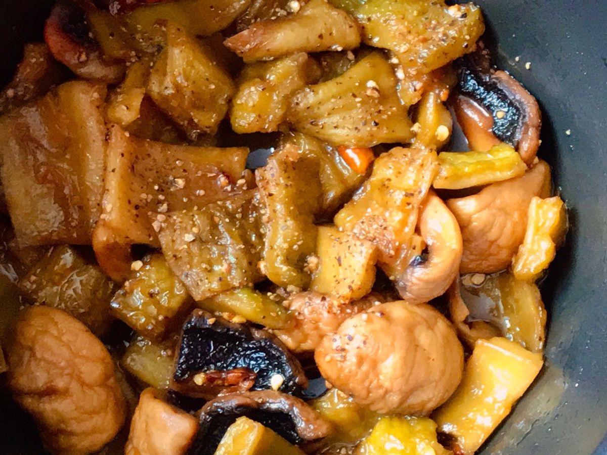 🌱 Khổ Qua Kho Nấm Mỡ (Vegan)