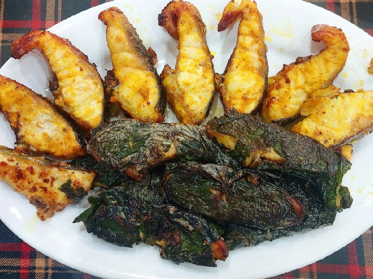 Cá tầm nướng riềng