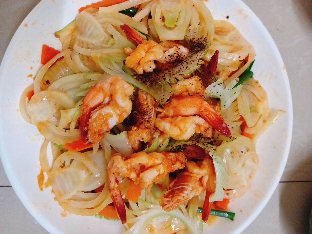 Củ hồi xào tôm