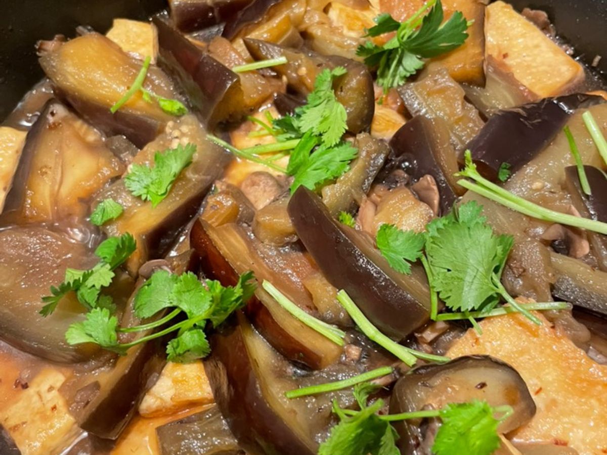 Cà tím kho đậu hũ