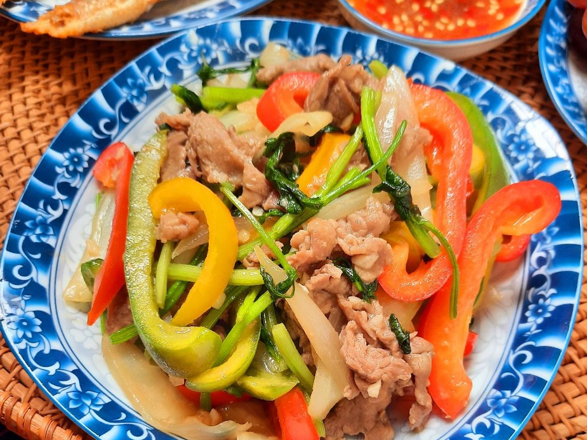 Ớt chuông xào thịt bò