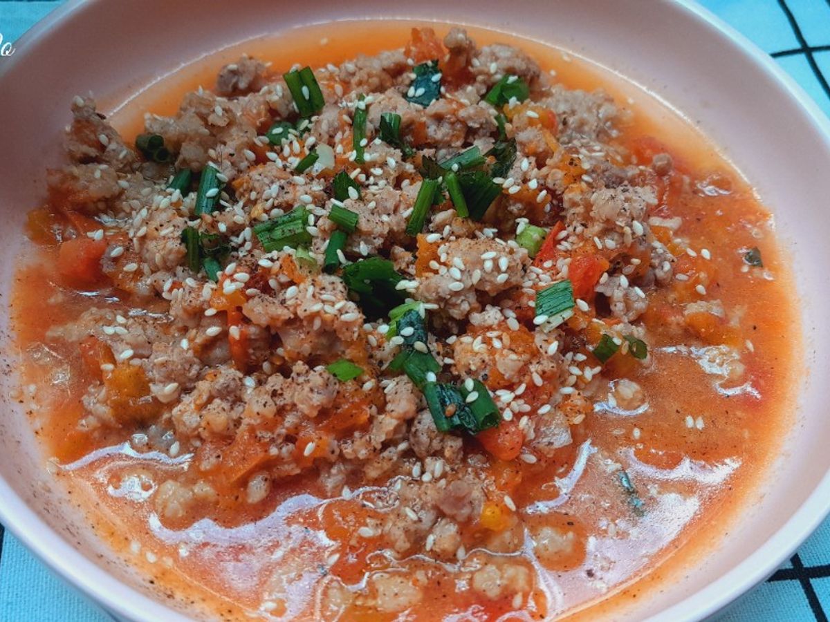 Thịt xay rim cà chua