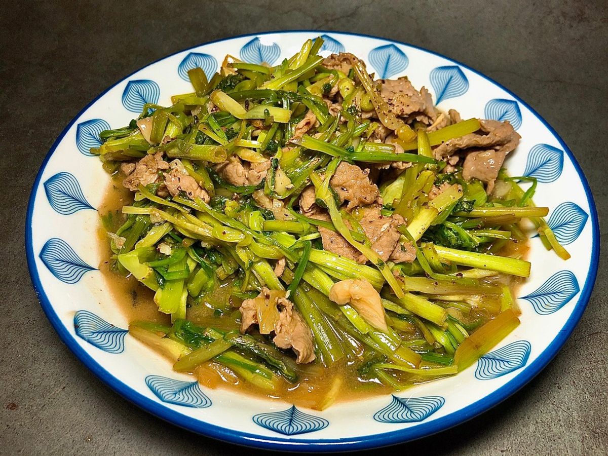 Rau Cần Xào Bò