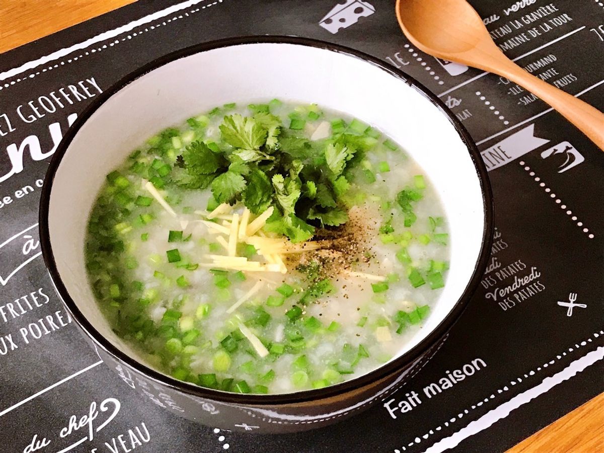 Cháo Mực Nang Lá Hẹ