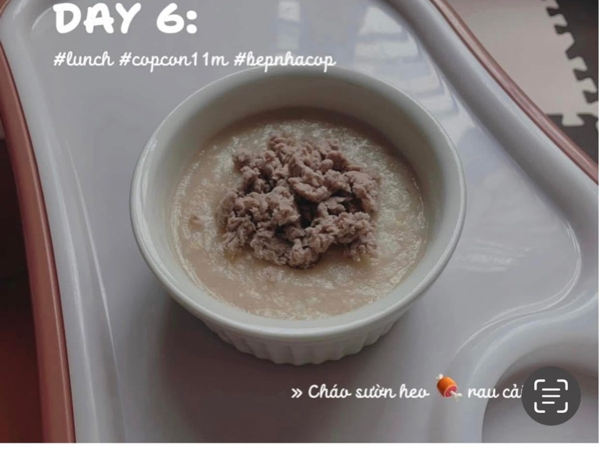 Cháo sườn heo 🍖 rau cải thảo
