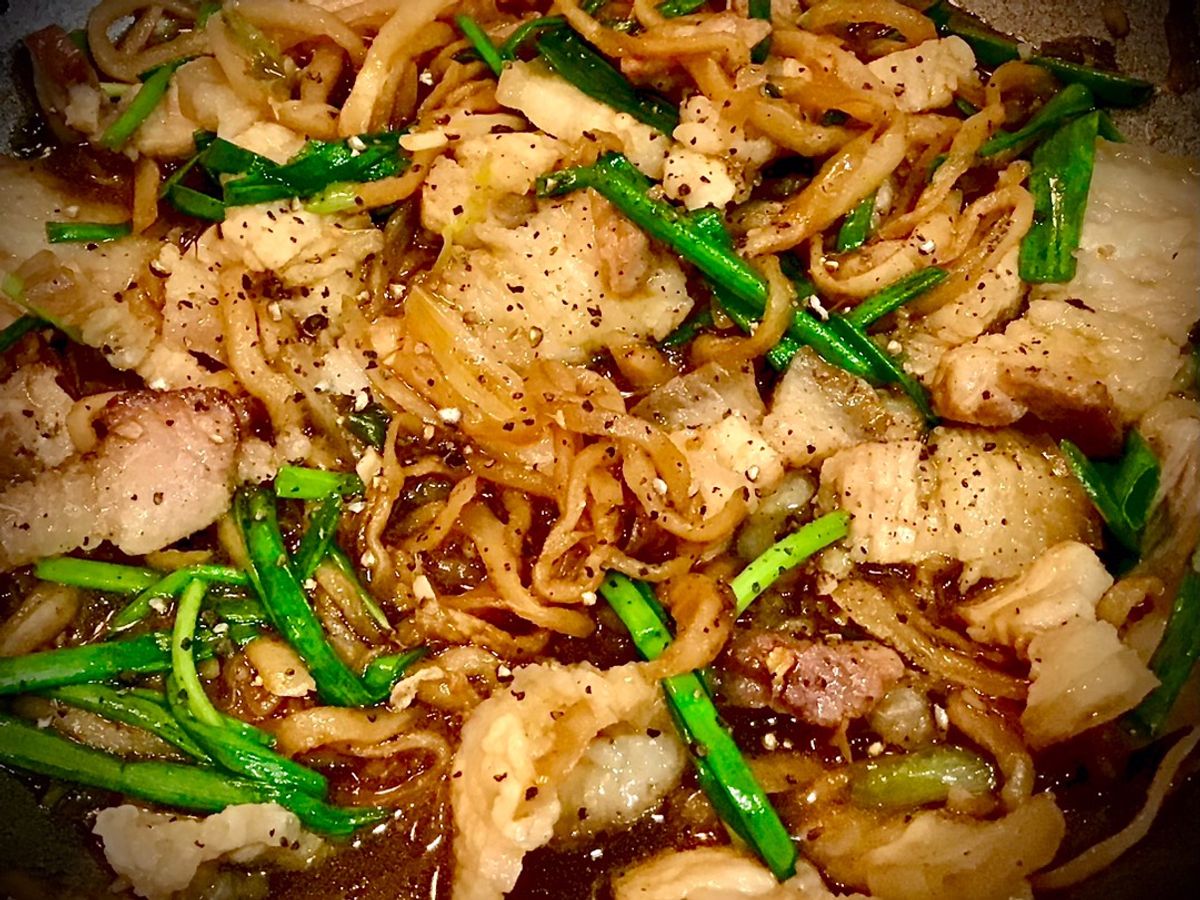 Thịt Heo Xào Cải Xá Bấu