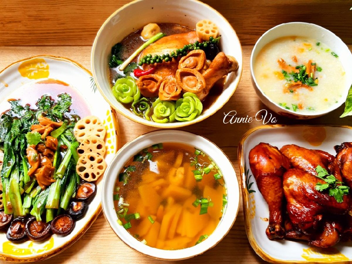 Mâm cơm bổ dưỡng và ngon miệng