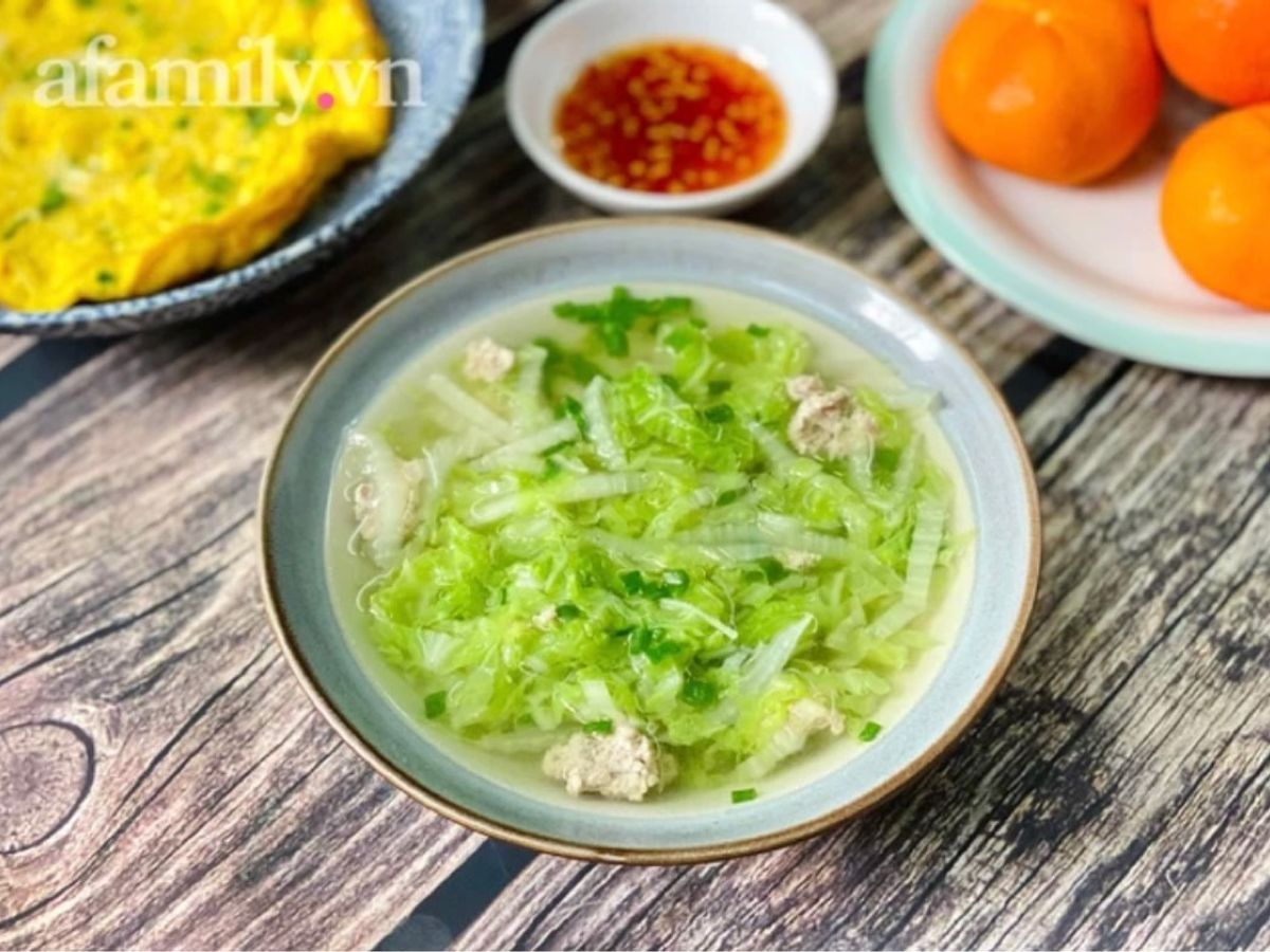 Canh Cải Thảo Nấu Thịt Bằm
