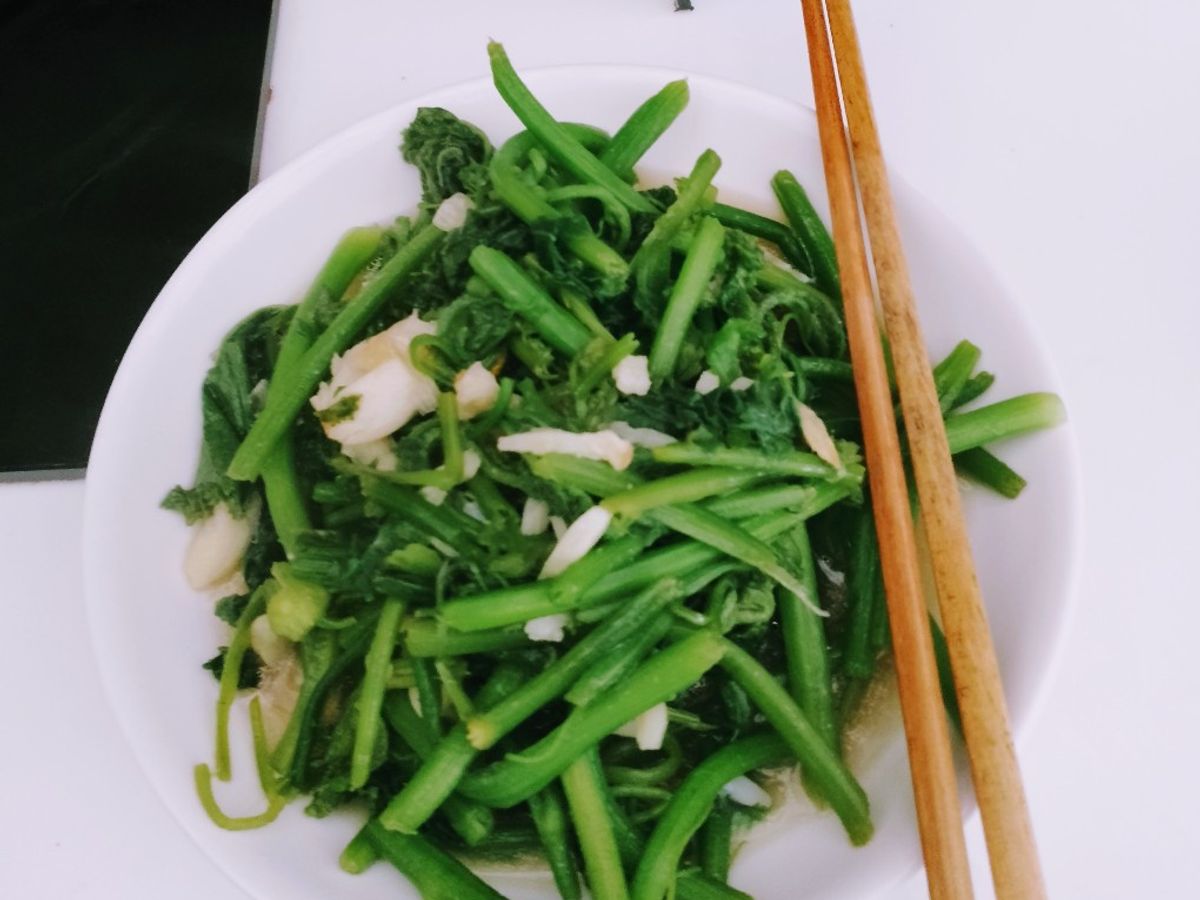 Rau bí xào tỏi (DỄ)