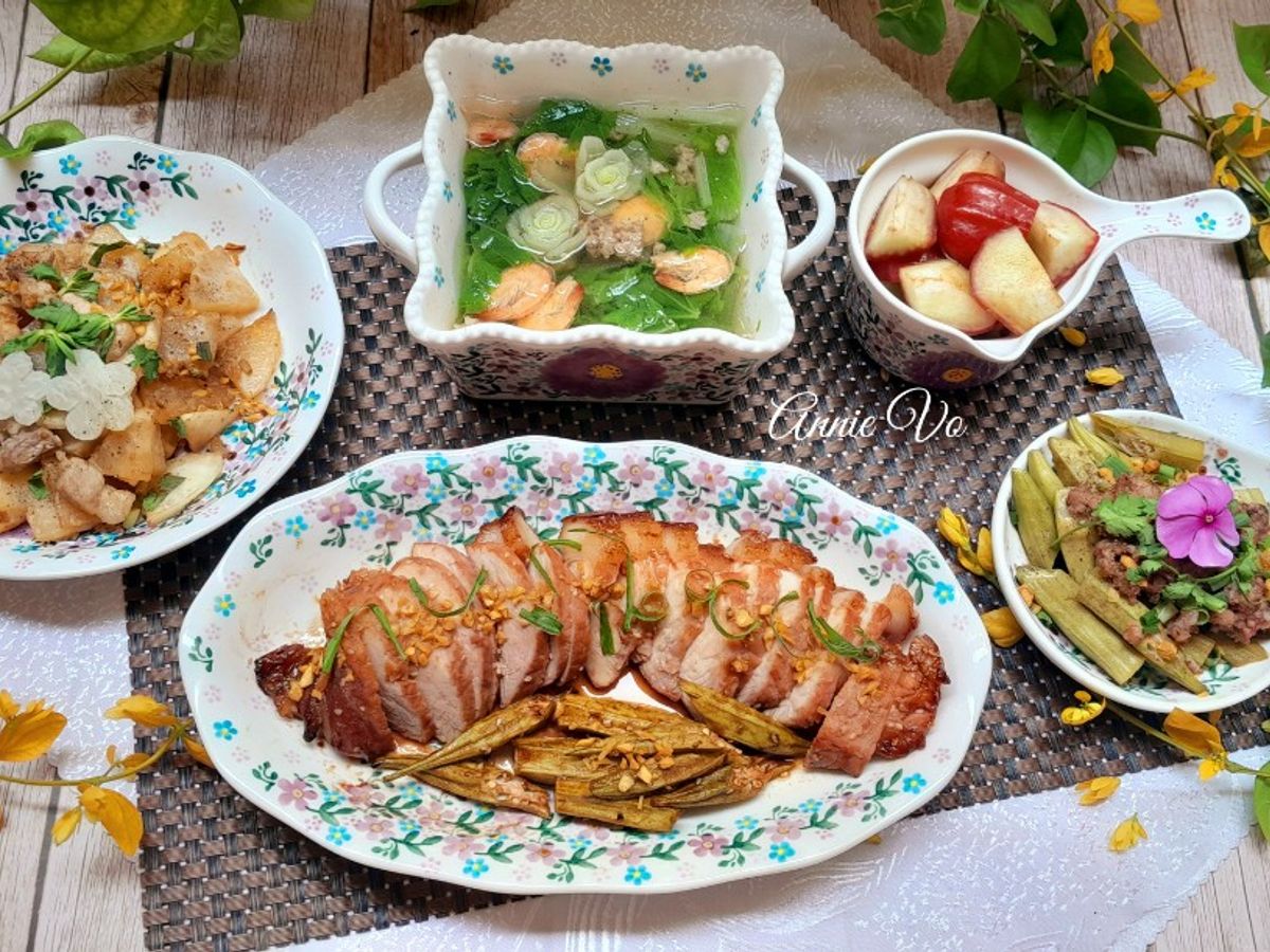 Cơm nhà 4 món với #giodo