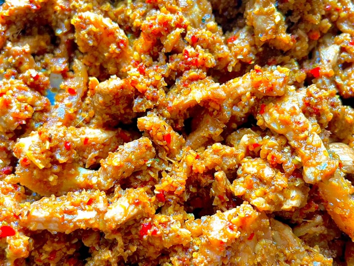 Mắm ruốc xào thịt