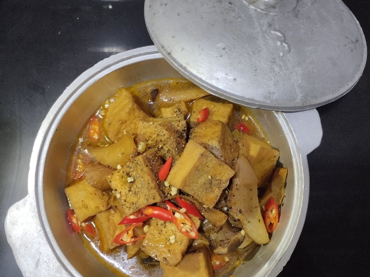 Đậu hũ kho nấm