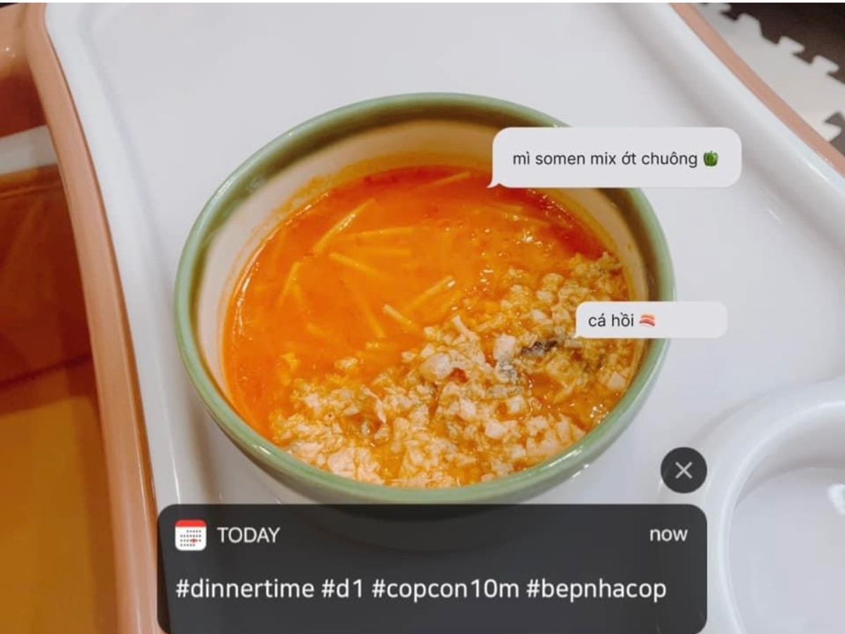 Mì somen cá hồi ớt chuông 🫑