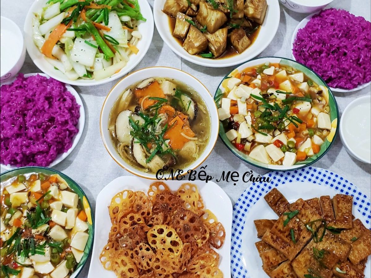 Mâm cơm chay ngày lễ Vu Lan