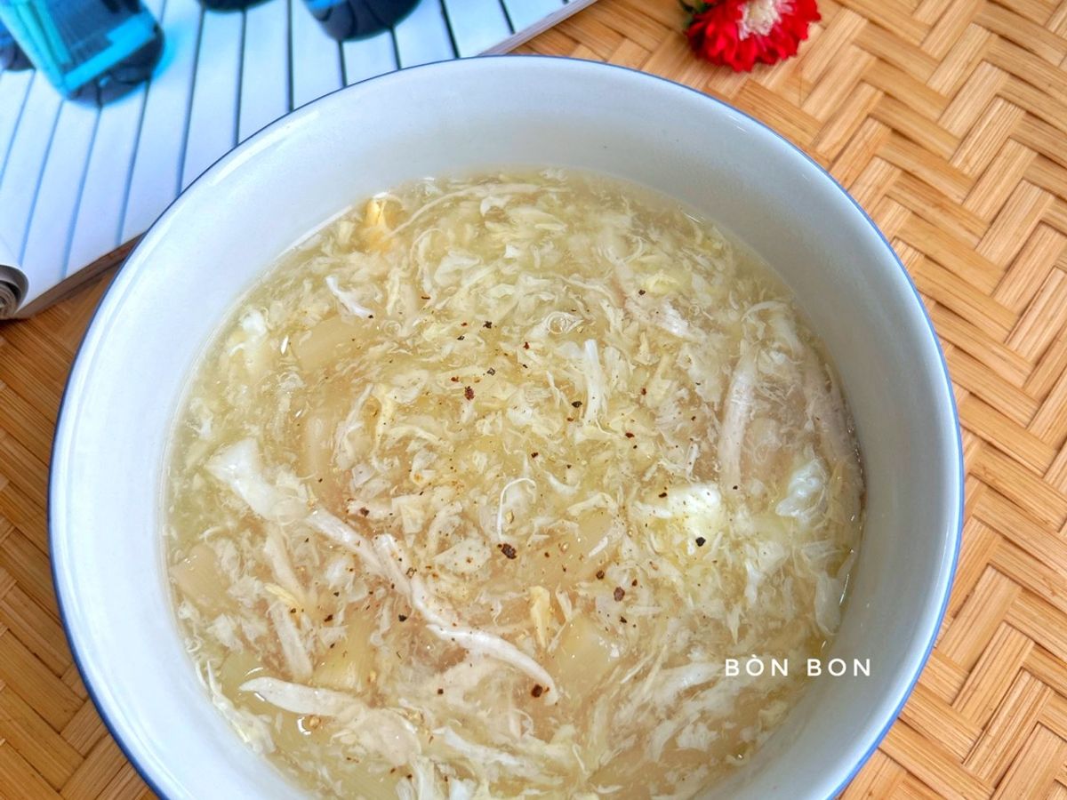 Súp Cua Gà Xé Măng Tây Trắng