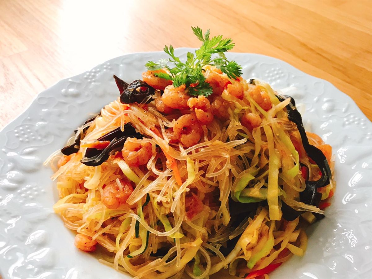 Bún Tàu Xào Tôm Khô & Rau Củ