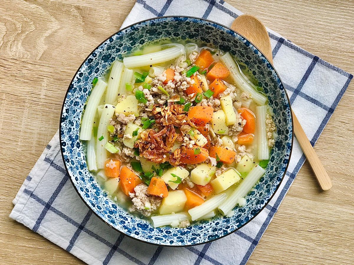 Nui thịt bằm