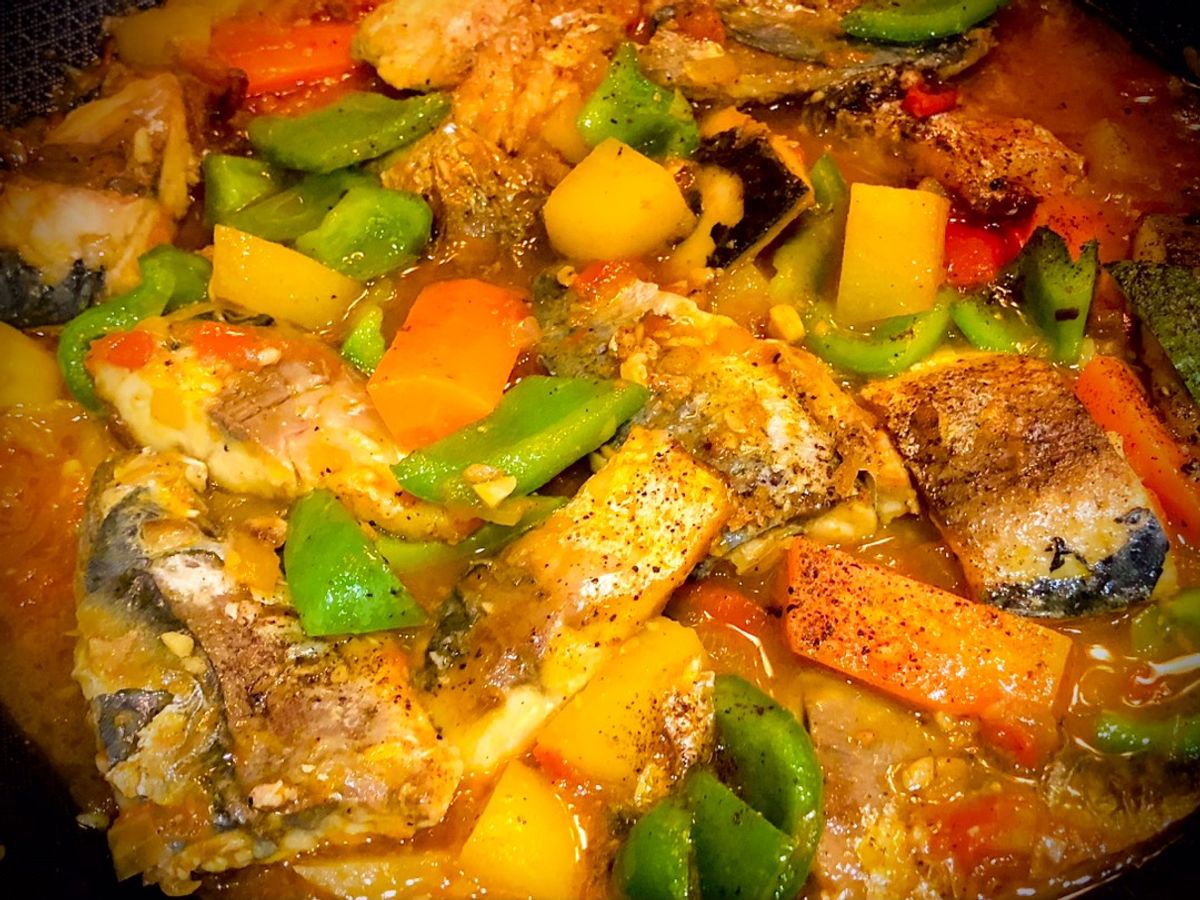 Filet Cá Saba Nauy Nấu Légume