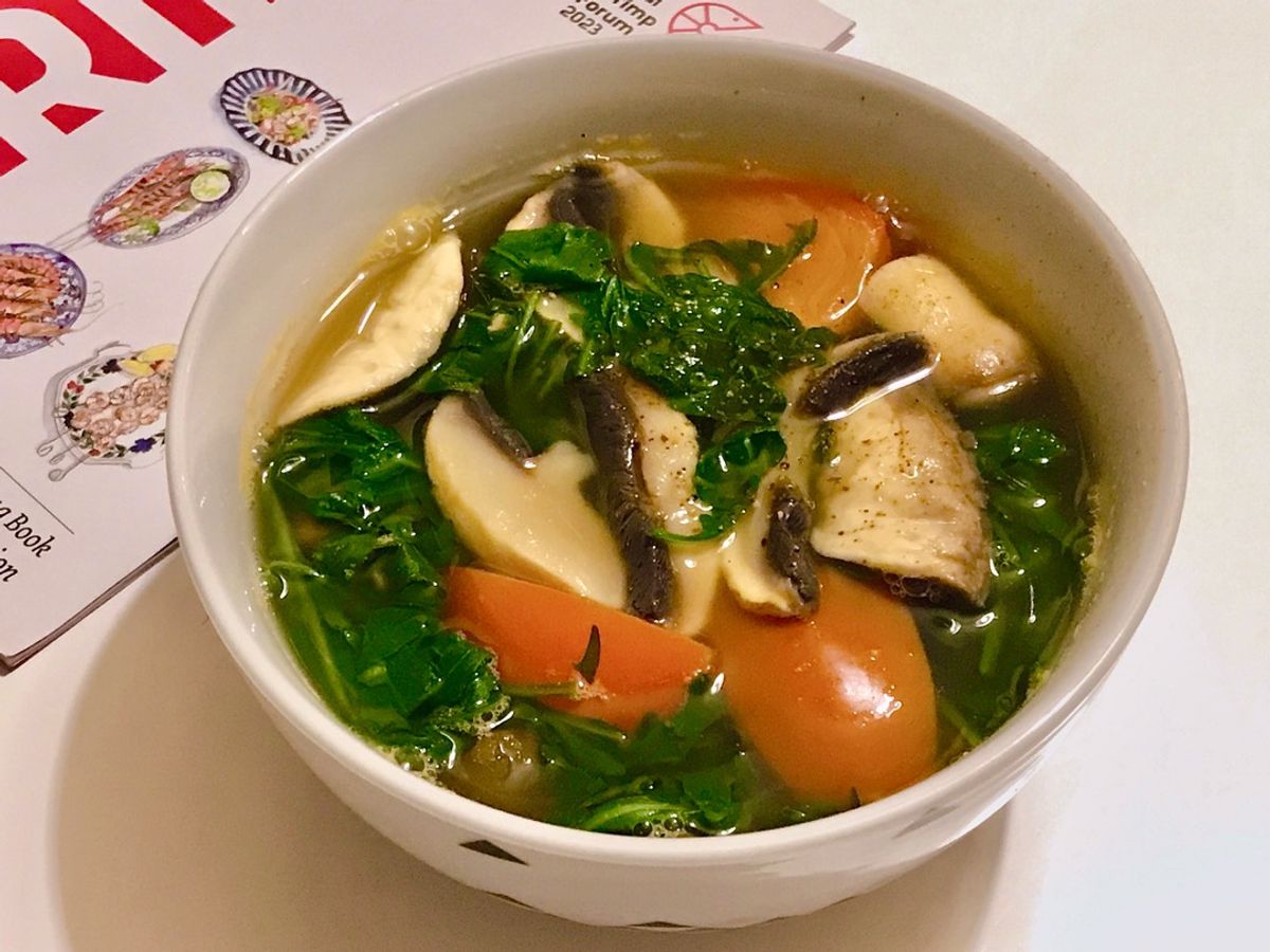 🌱 Canh Nấm Mỡ Cà Chua Cải Rocket (Vegan)