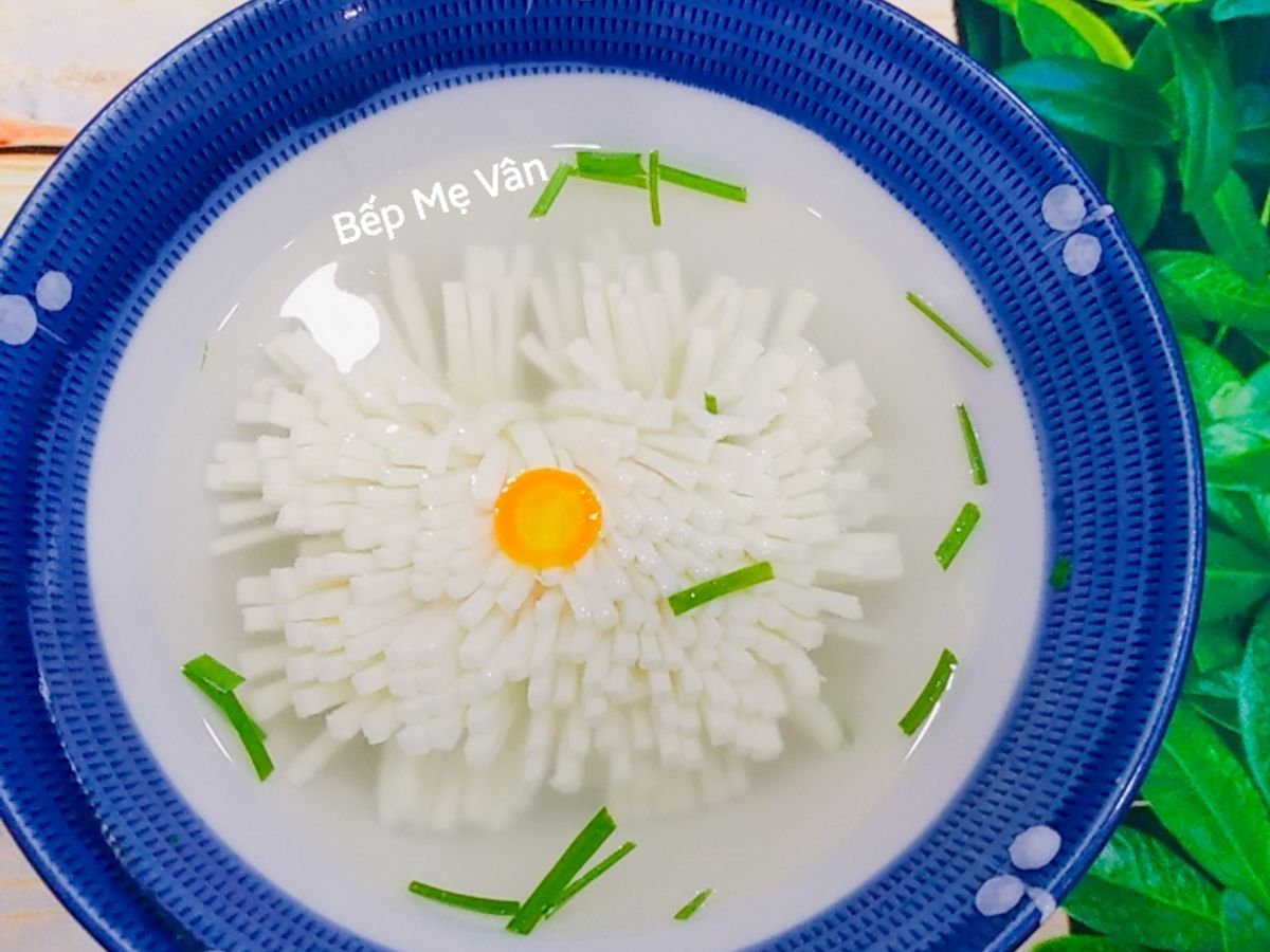 Canh đậu hủ hoa cúc