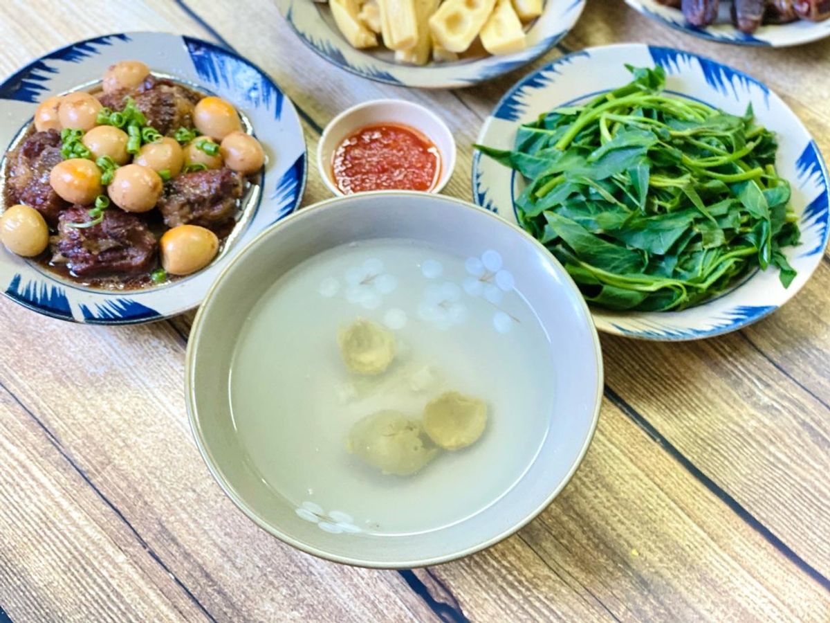 Nuớc Rau Muống Luộc Dầm Sấu