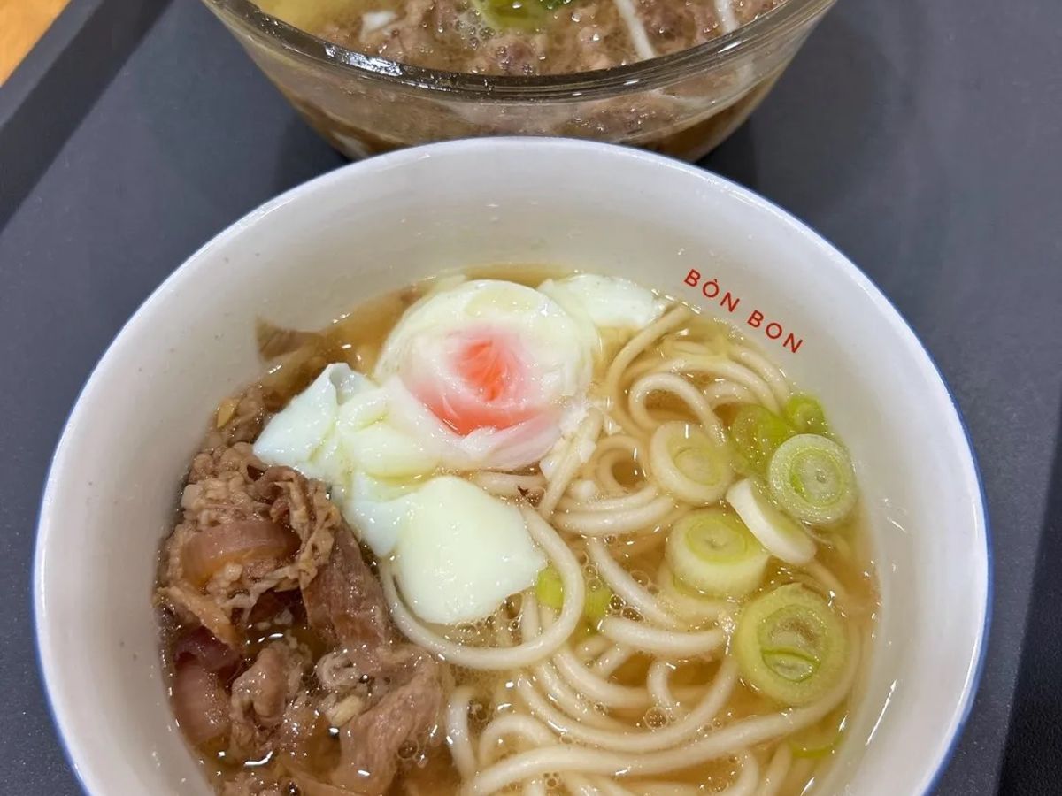 Mì Udon Bò Trứng Bukkake (Beef Ontama Bukkake Udon)