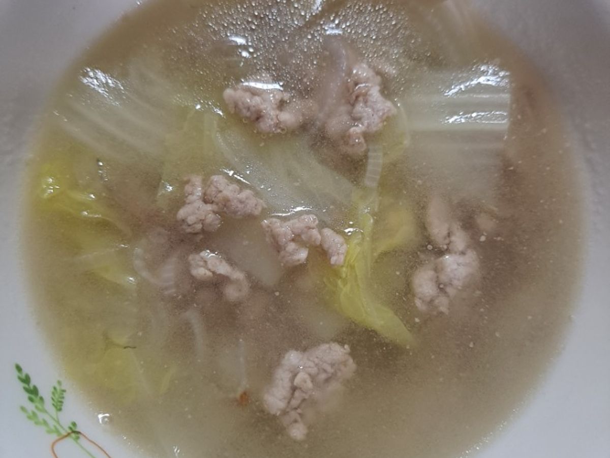 Canh cải thảo thịt băm