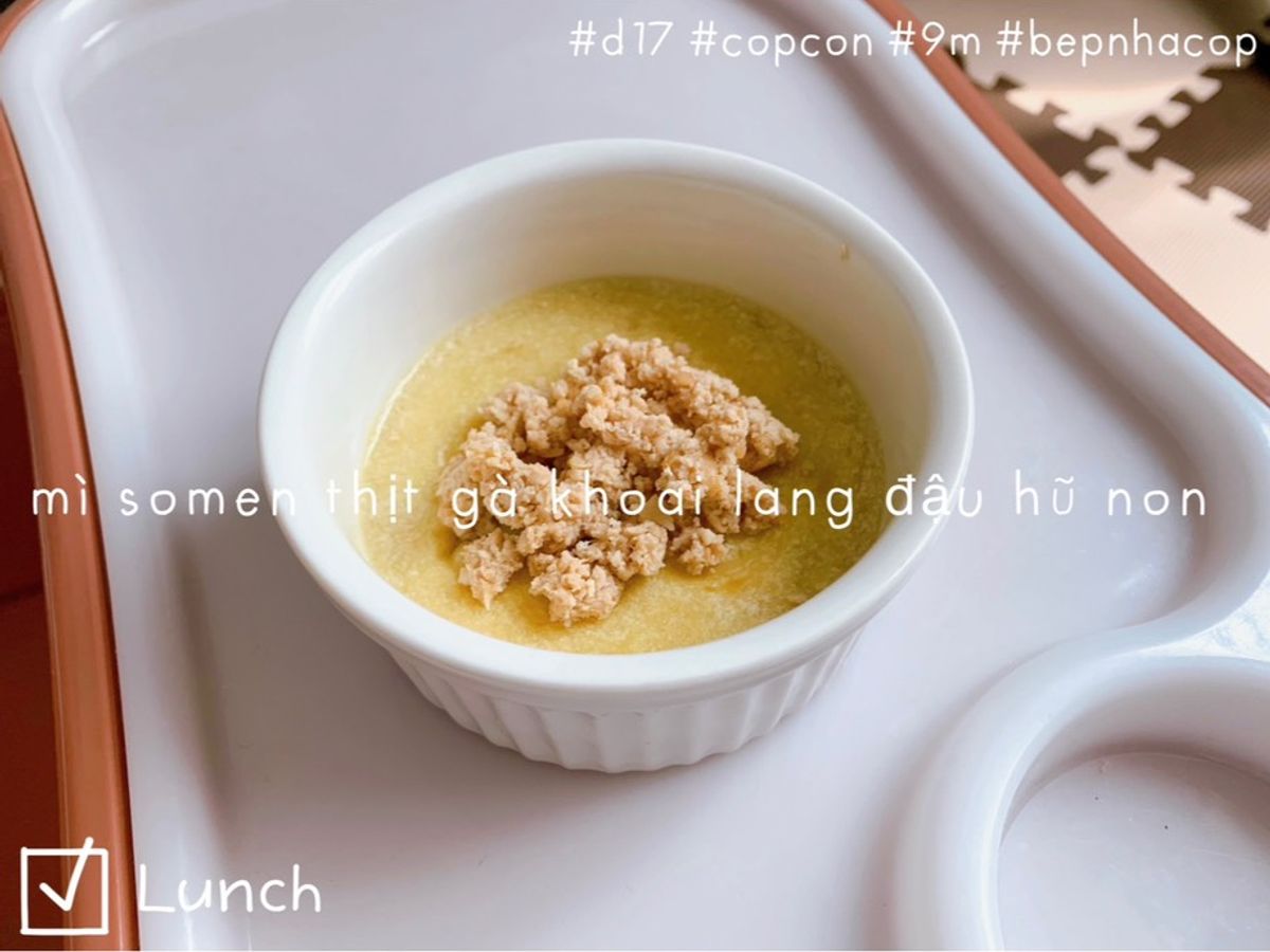 Mì somen 🍝 thịt gà khoai lang🍠 đậu hũ non