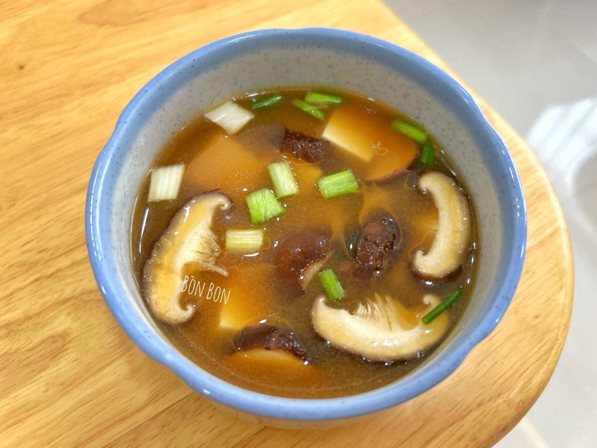 Canh Miso Nấm Đậu Hũ Non Chay