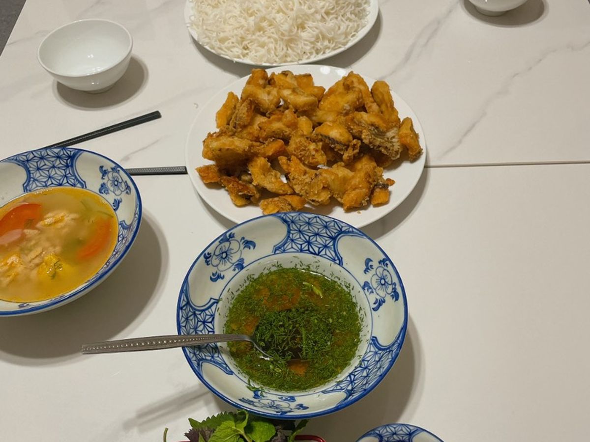 Bún cá chấm