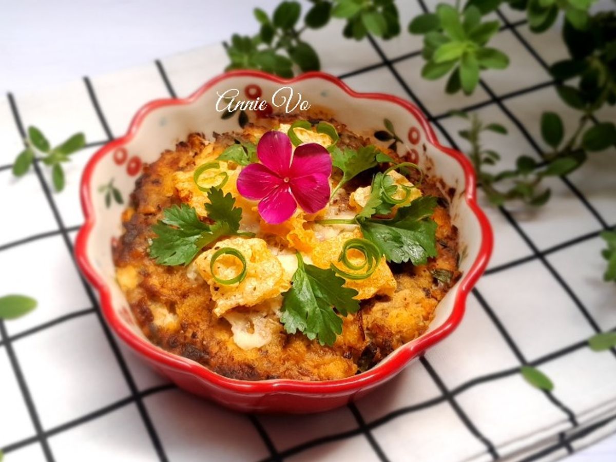 Trứng đúc thịt phomai nướng