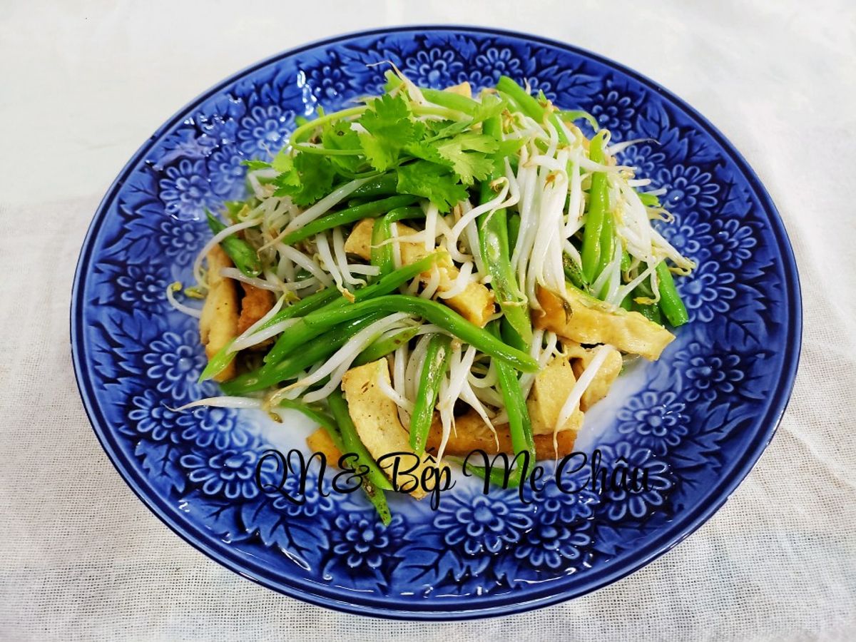 Đậu cô ve xào giá đậu hũ (món chay)