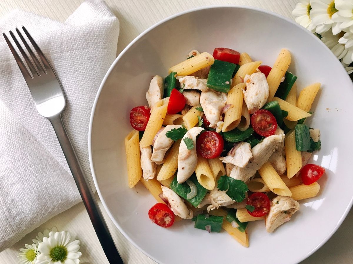 Salad Nui Ống Trộn Ức Gà Rau Củ Healthy