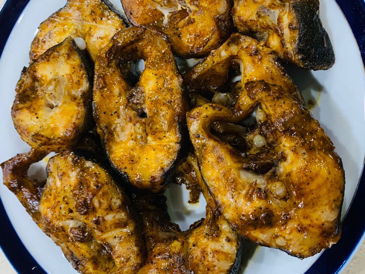 Cá tầm nướng sa tế tiêu rừng Măng Đen