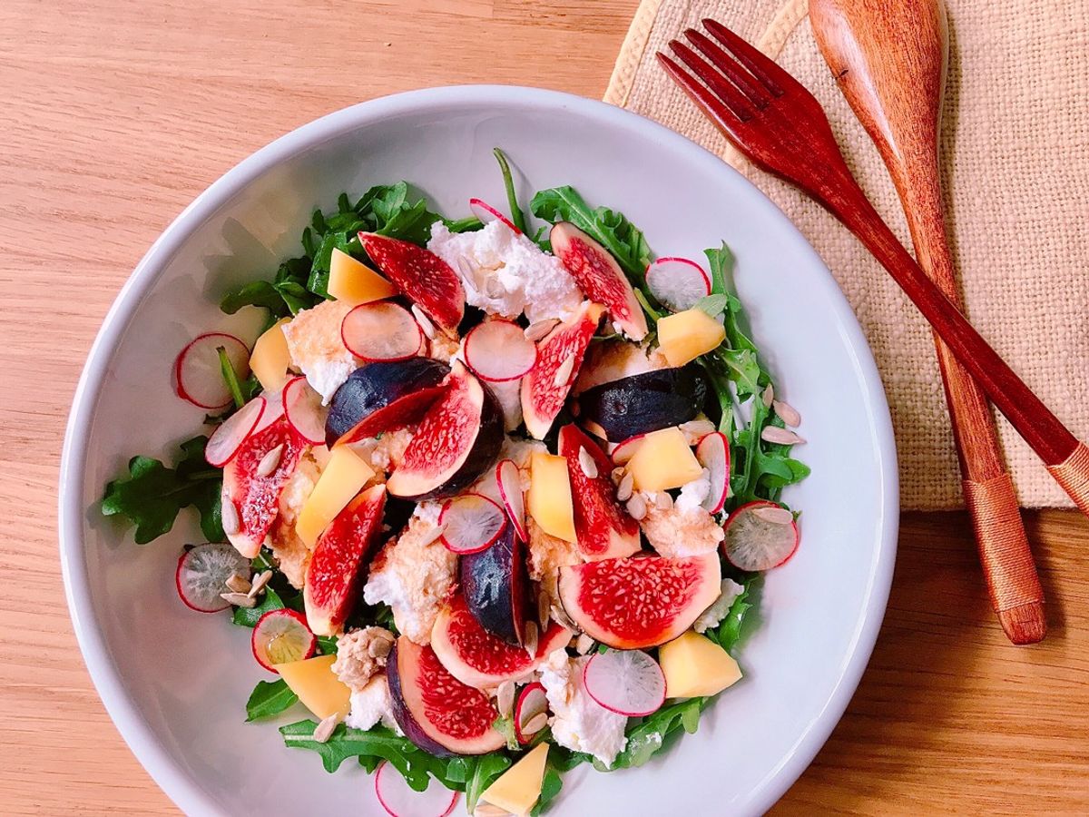 💚 Salad Rau Quả Mùa Thu & Phô Mai Ricotta