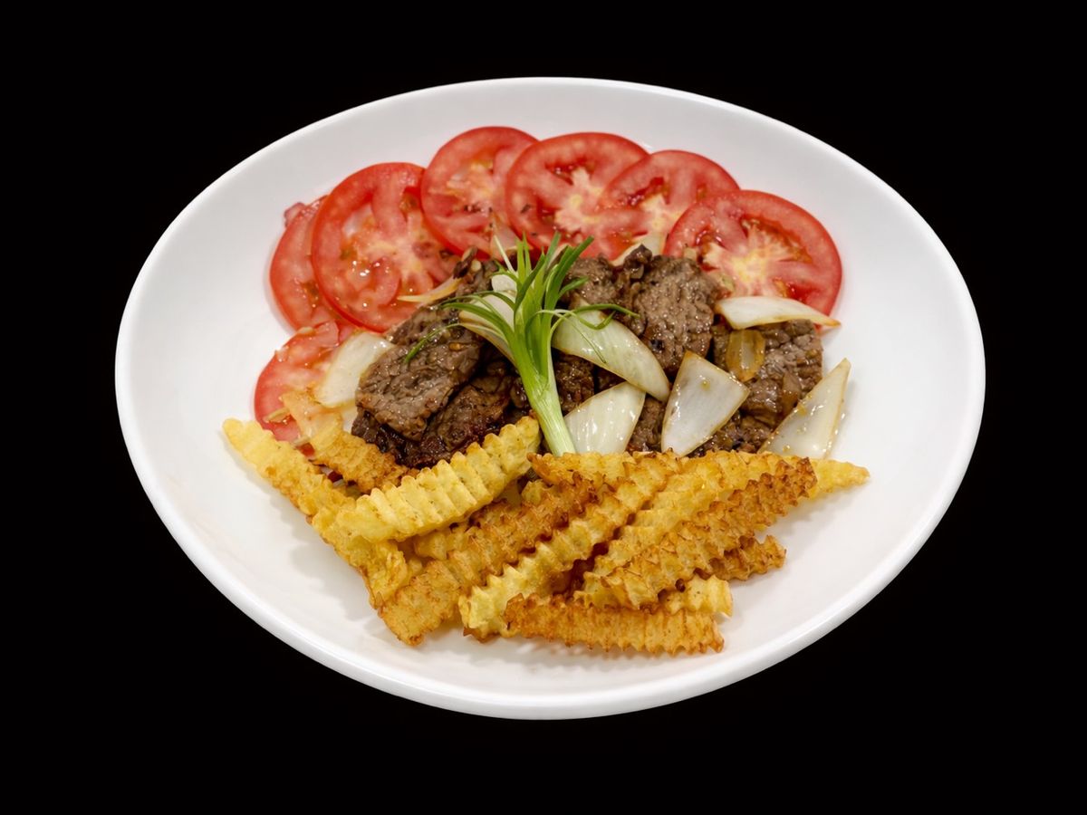SP.0674 - Bò Xào Củ Hành & Khoai Tây Chiên Bơ