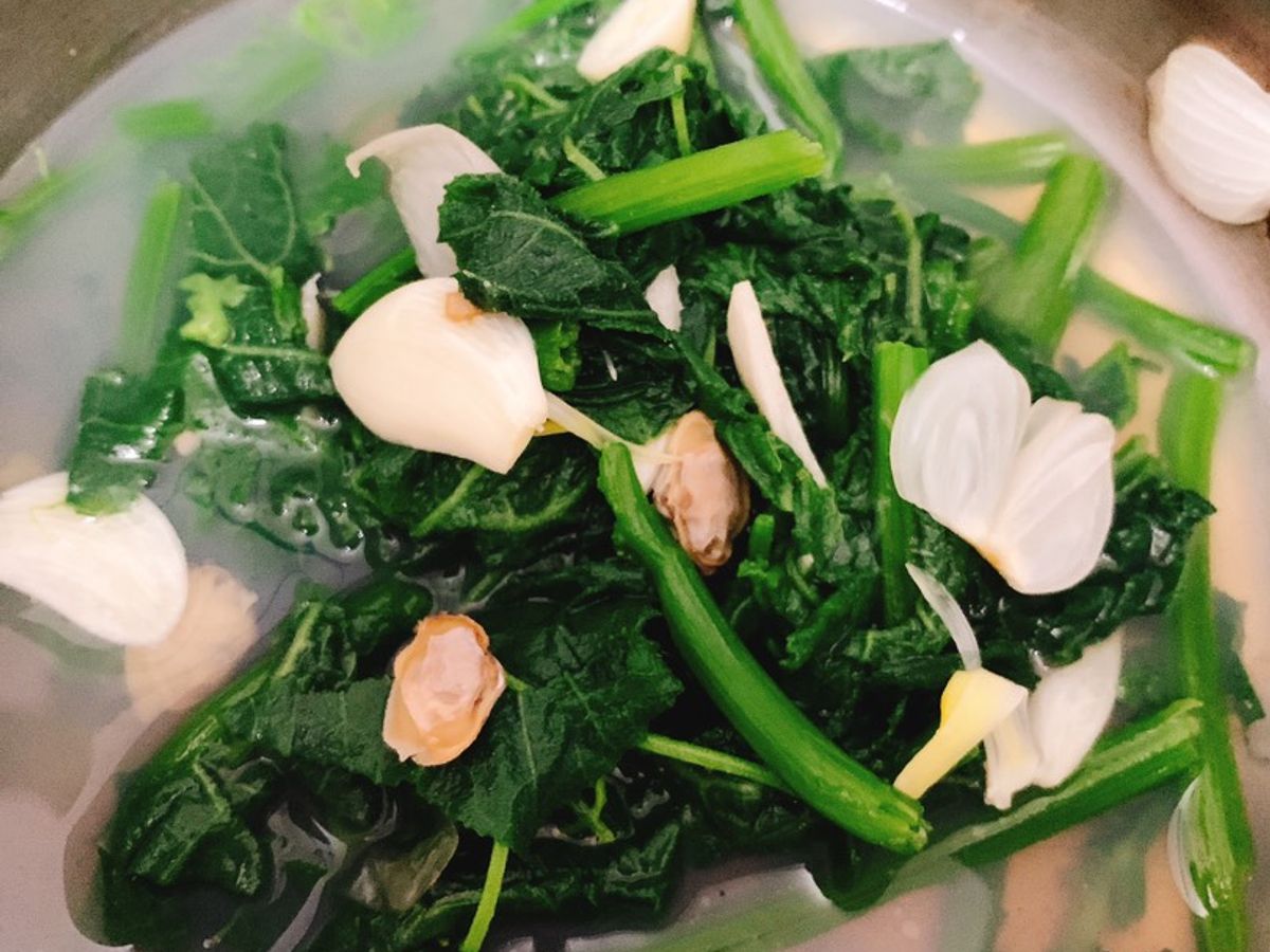 Rau bí nấu ngao